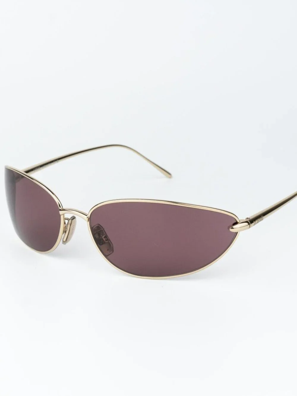 Loewe Men Sunglasses Gold Purple Wraparound LW40164U 32U NEW AUTHENTIC